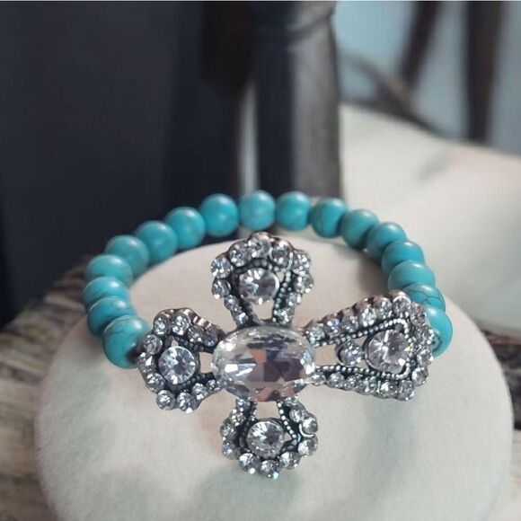 Turquoise Fashion Cross BRACELET - Picture 1 of 2